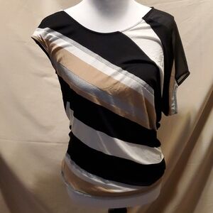 Bebe Stripe Top SZ XS
